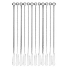 Set of 12 premium stainless steel reusable stirring sticks