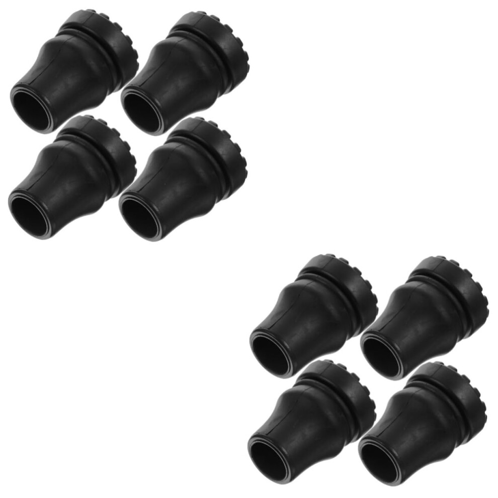 Anti-slip Crutch Foot Pads Rubber Cane Tips For Walking Sticks Tripod Feet Replacement 2 Pack