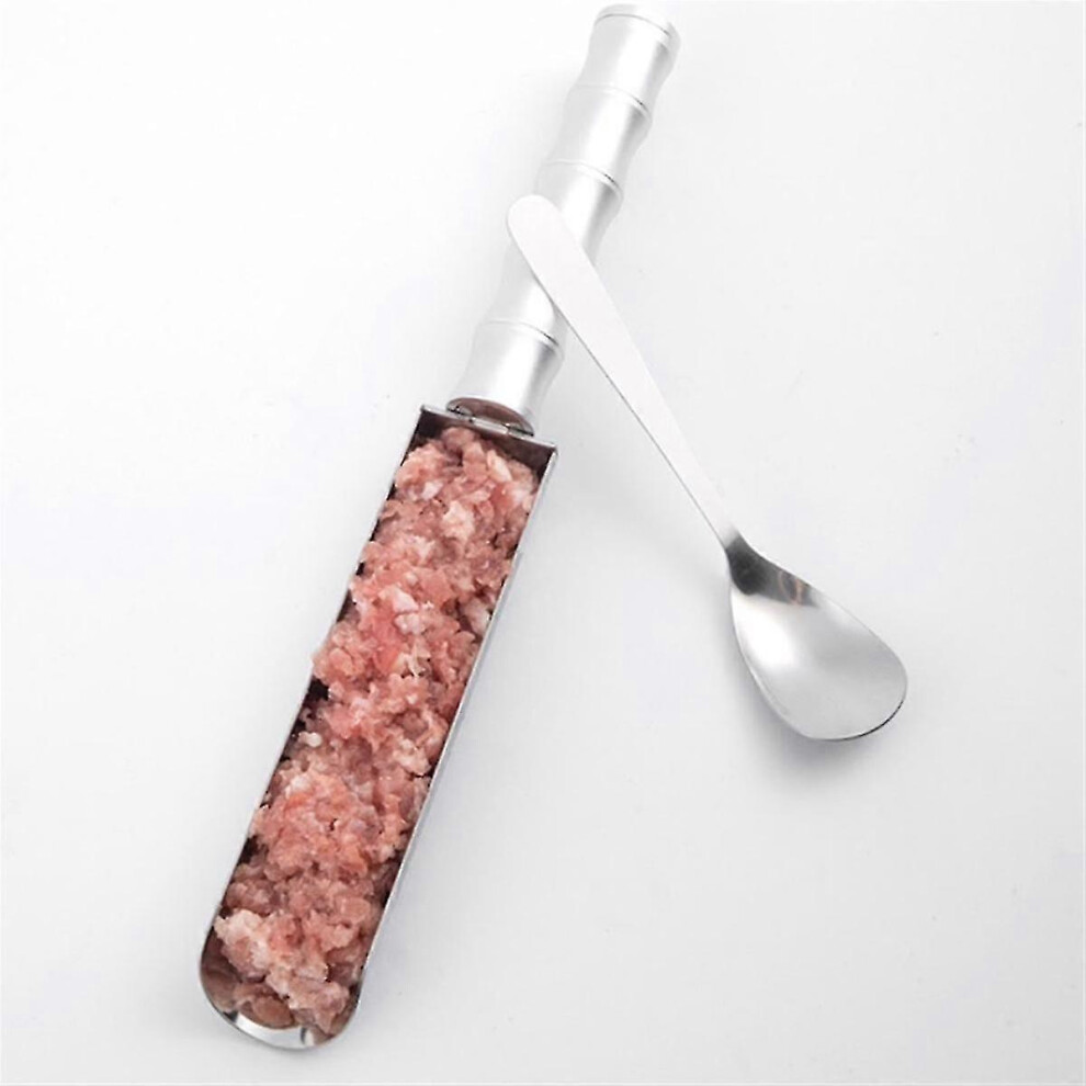 304 Stainless Steel Meatball Maker, Manual Meatball Spoon, Portable Long Handle Meatball Mold for Kitchen
