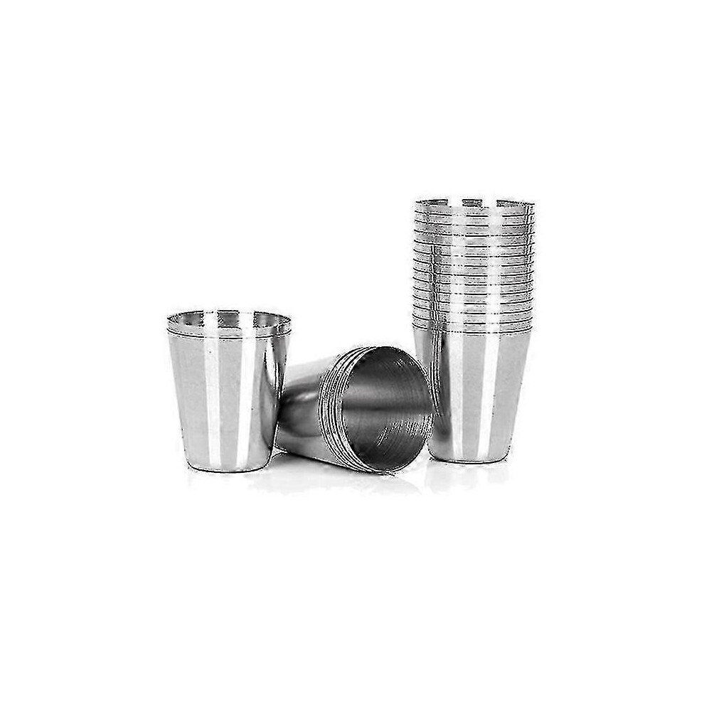 15 Pack 30ml (1oz) Stainless Steel Shot Glasses for Camping Travel Coffee Tea for Whi-AH