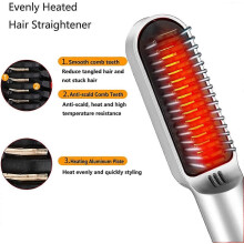 Bärbar sladdlös hårborste med 200C konstant temperatur, jonisk plattång och locktång, resefunktion,