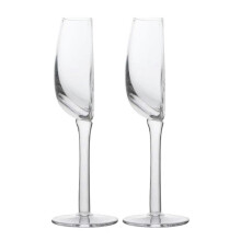 (2 pieces) Set of 2 elegant half-glass wine glasses for champagne