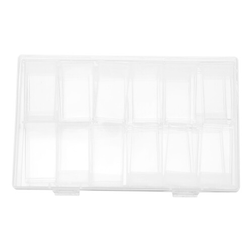 Grids Plastic Storage Boxes With Lids Clear Organizer Bin