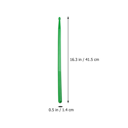 1Paire Baguettes Nylon Vert Pour Batterie Performance Et Instruments 2
