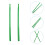 1Paire Baguettes Nylon Vert Pour Batterie Performance Et Instruments 5