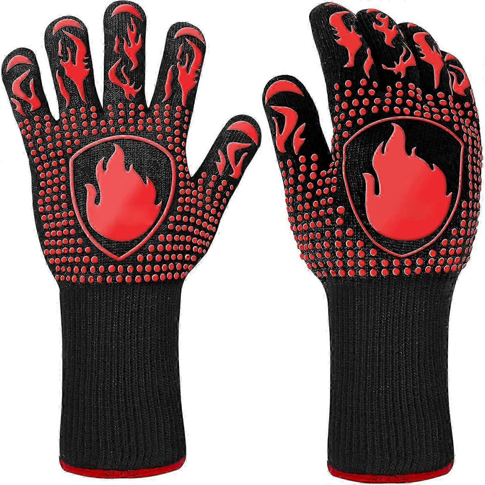 Barbecue Gloves, Heat Resistant up to 800C, Universal, Non-Slip and Heat Resistant for Barbecue