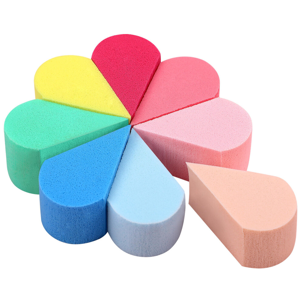 Artibetter Cream 8 Pcs Petal Shape Makeup Sponges For Liquid Foundation And