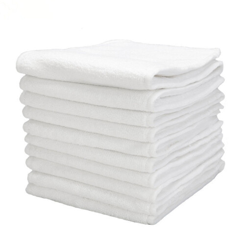10pcs washable 3-layer cotton baby pee pad breathable waterproof white 1