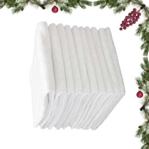 10pcs washable 3-layer cotton baby pee pad breathable waterproof white 2