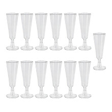60pcs 150ml Disposable Hard Plastic Champagne Glasses Red Wine Glasses Goblets Wine Glasses for Party Event