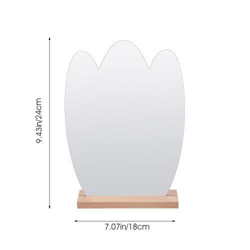 wooden base desktop acrylic makeup mirror for dorm 1