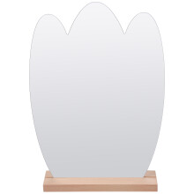 wooden base desktop acrylic makeup mirror for dorm