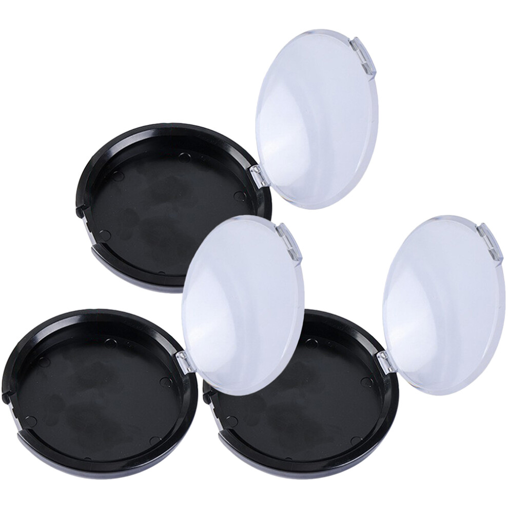 Villcase Black 3Pcs Acrylic Nail Tips Box Fake Nail Storage Case With Clear Lid