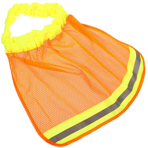 hard hat neck shade with reflective visor for outdoor workers