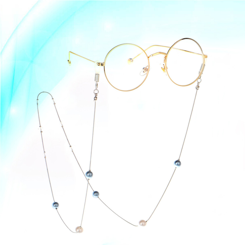 Vaguelly Silver Stylish Pearl Chain For Eyeglasses And Sunglasses Lanyard