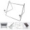 1pc vertical recipe shelf upright newspaper storage stand silver 7
