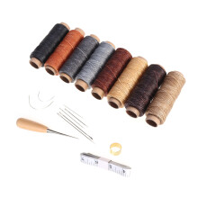 18-piece craft tool set with needles, awl, thread, thimble for diy