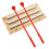 three tone hand chimes with mallet light brown for yoga 1