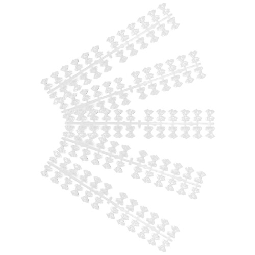 120Pcs Transparent Nail Practice Board Bow Pattern Display Plate