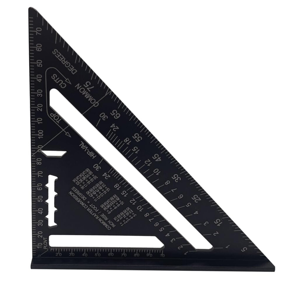 Triangular Ruler For Carpenters - Professional Metal Construction, Clear Scale Markings, Woodworking And Diy Tool 9354506952846