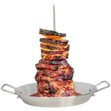 Vertical Skewer Accessory for Grill Vertical Cooking Stand Gyros with 3 Removable Spikes Kabobs