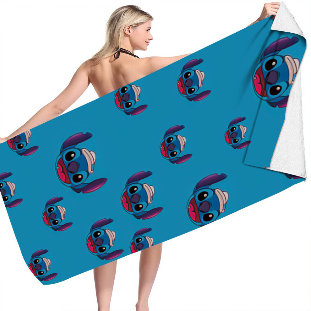 (Stitch 8, 60*120cm) Microfiber bath towel double-sided velvet printed beach towel cartoon Stitch-image-OPC-PKRPDK7-NEW