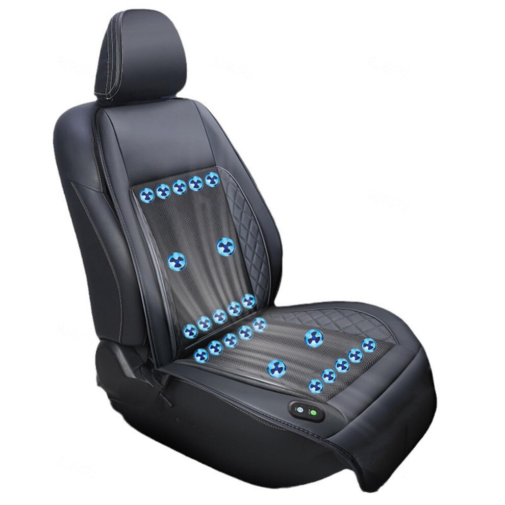 Ventilated Car Seat Cover 12V-24V With 24 Turbo Fans, 3 Cooling Speeds, Cooled Seats, For Cars, Suvs, Trucks, Black 9084446110517
