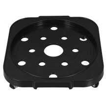 Movable Propane Tank Holder Black PP Gas Cylinder Base with Wheels
