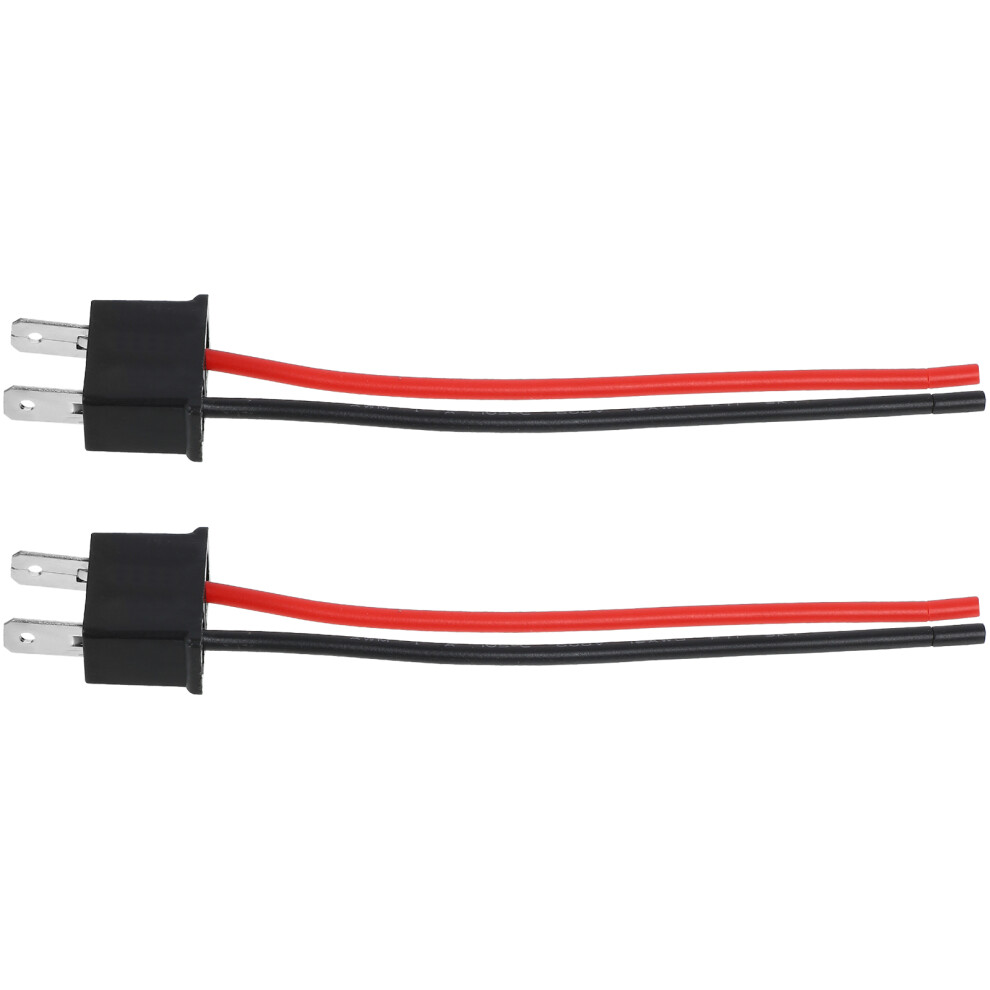 2Pcs Headlight Socket Wiring Harness Connectors For H7 Bulbs 3301584166685