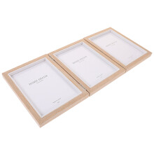 Desk Picture Frame Rustic Style Beige 1 Set Family Photos