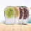 2 in 1 bath sponge and mitt gloves, 3 pcs, double sided exfoliating 8
