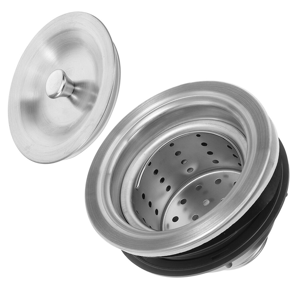 Kitchen Sink Drain Strainer Set With Stopper And Hair Catcher 3301584165749