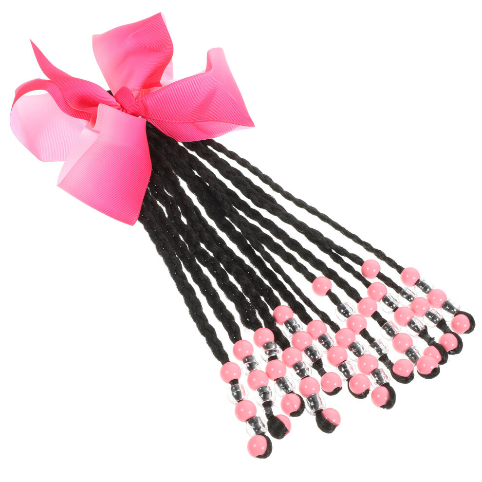 Iplusmile Unisex Beaded Bowknot Braided Ponytail Hair Extension Wig