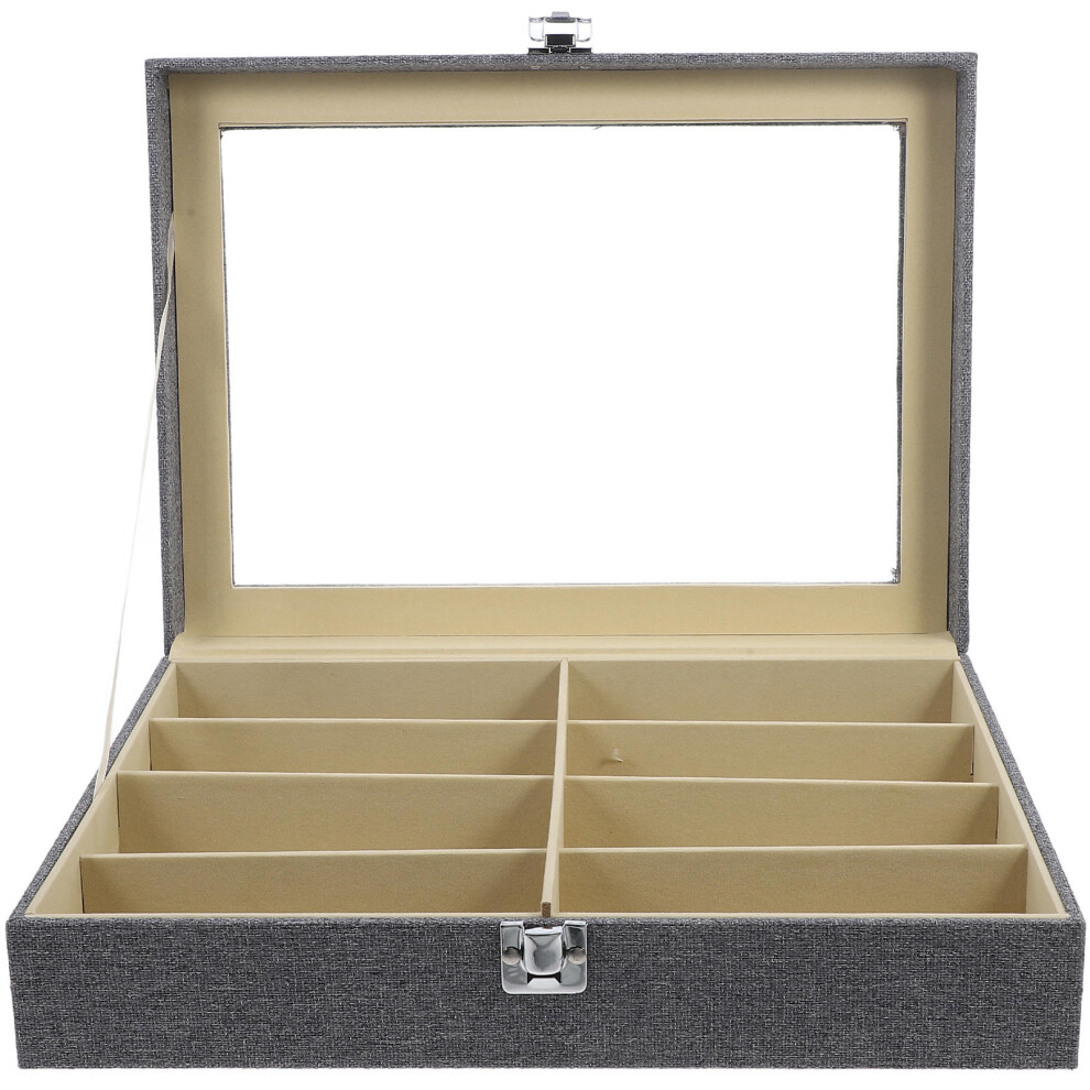 Solustre Sunglasses Holder 8-Slot Display Case Eyeglass Storage Organizer