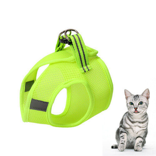 Vest Type Pet Harness Breathable Cat Chest Strap Fruit Green Size M