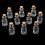 10pcs cubic mini glass bottles with cork lids clear 6