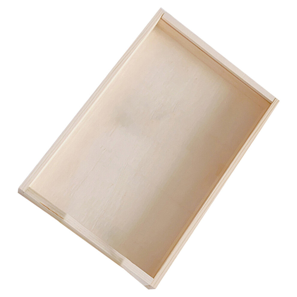 Iplusmile 1Pc Natural Wood Manicure Display Board With Clear Lid For Nail Art