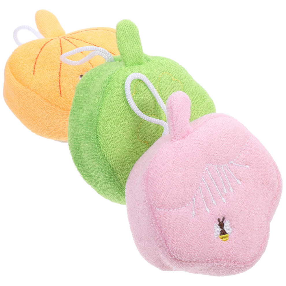 Solustre 3Pcs Shower Balls Sponge Bath Scrubbers For Bathing