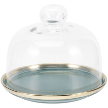 ceramic lidded cake plate serving platter with dome