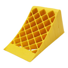 1Pc Durable Yellow Tire Chock Pe Material Sturdy Wheel Block for Cars