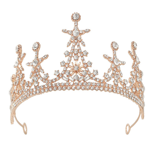 Stijlvolle Gouden Bruidskroon Met Delicate En