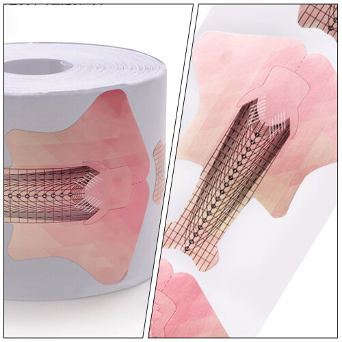 1 roll nail extension forms guide sticker for manicure supply 2