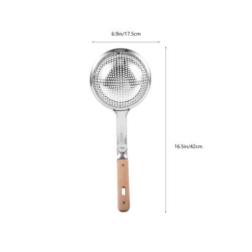 stainless steel strainer skimmer with handle kitchen tool 2