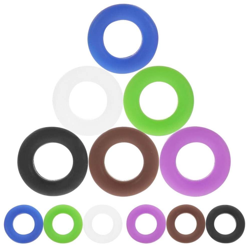 Totority Colorful Silicone Anti-Skid Rings For Glasses 12 Sets Round Shape
