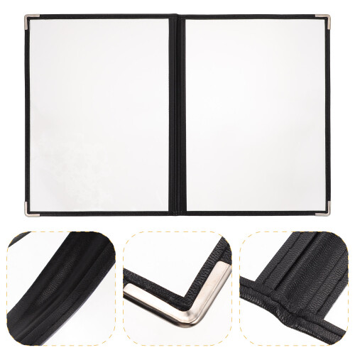 transparent pvc menu cover for durable looseleaf binder folder 1
