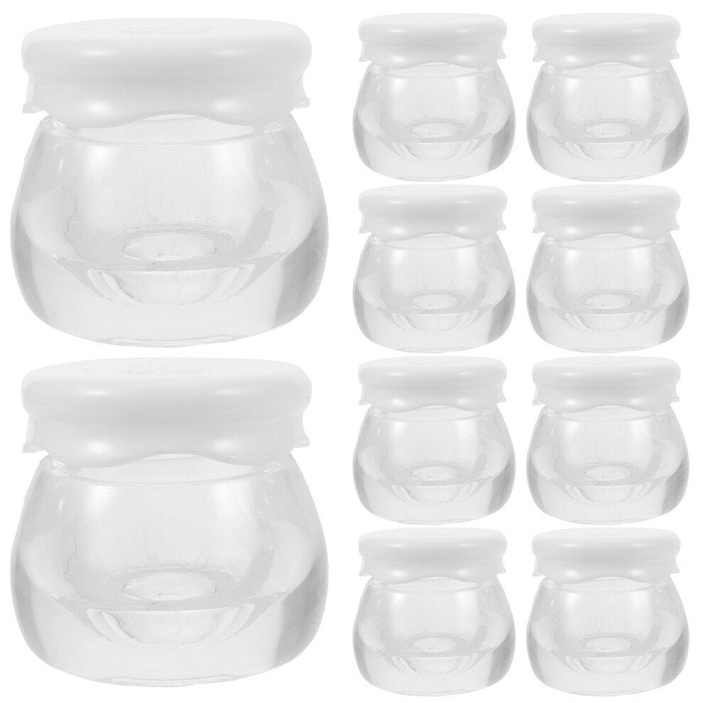 Villcase Cream 10Pcs Refillable Containers And Cosmetic Dispenser Bottles