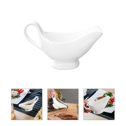 sauce boat pitcher with handle for gravy cream milk l size 2