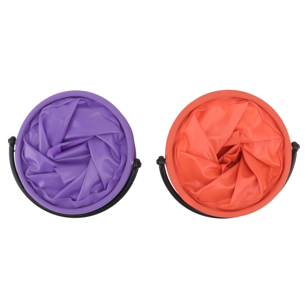 2pcs foldable paint pen wash bucket for brush cleaning, orange purple-image-OPC-PKRPSKS-NEW