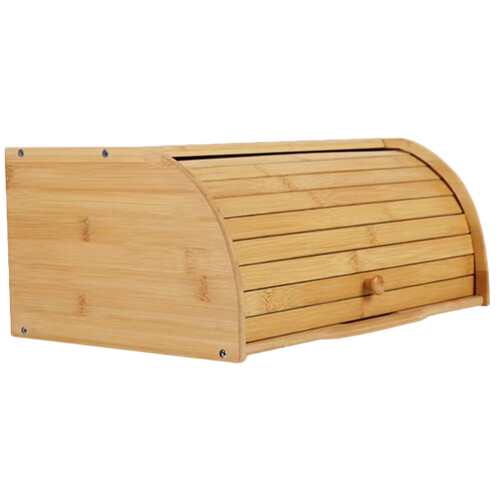 bamboo bread storage bin countertop bread container organizer 1