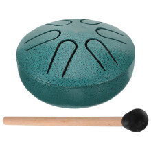 1Set Mini Steel Tongue Drum Green Titanium Metal Percussion Instrument